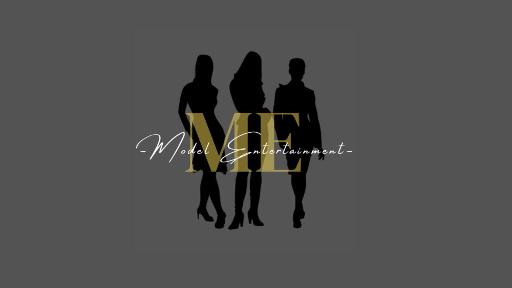 3 silhouettes of models posing with the words Model Entertainment in front of them.