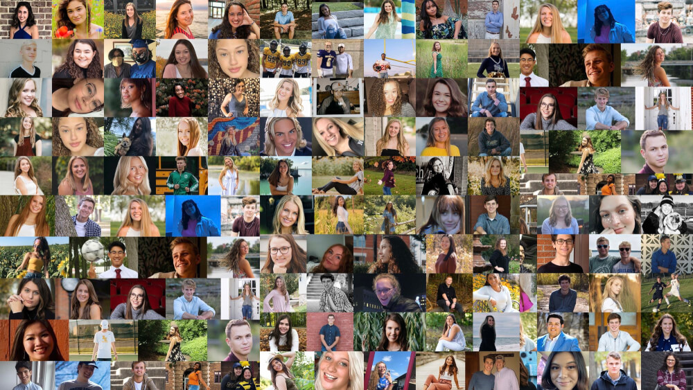 Collage of student faces.