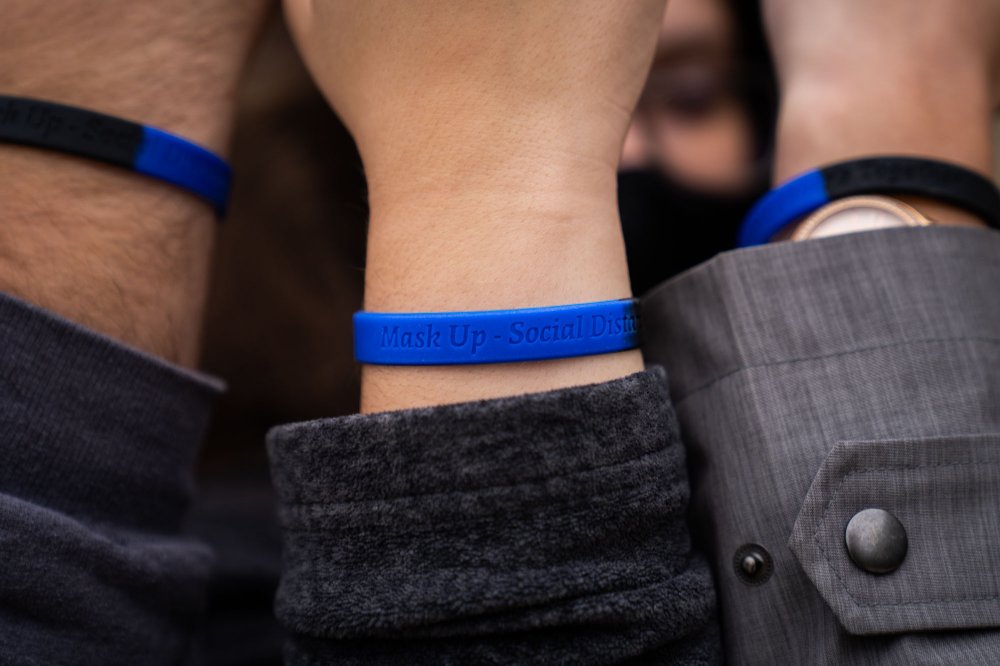 Students hand out wristbands to encourage COVIDsafe behaviors GVNext