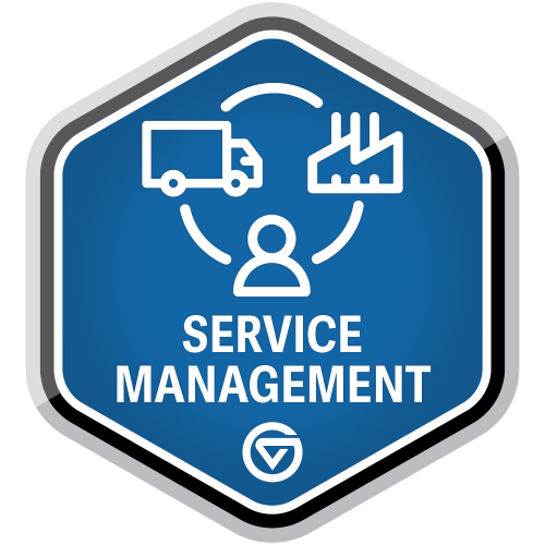 Service management badge.