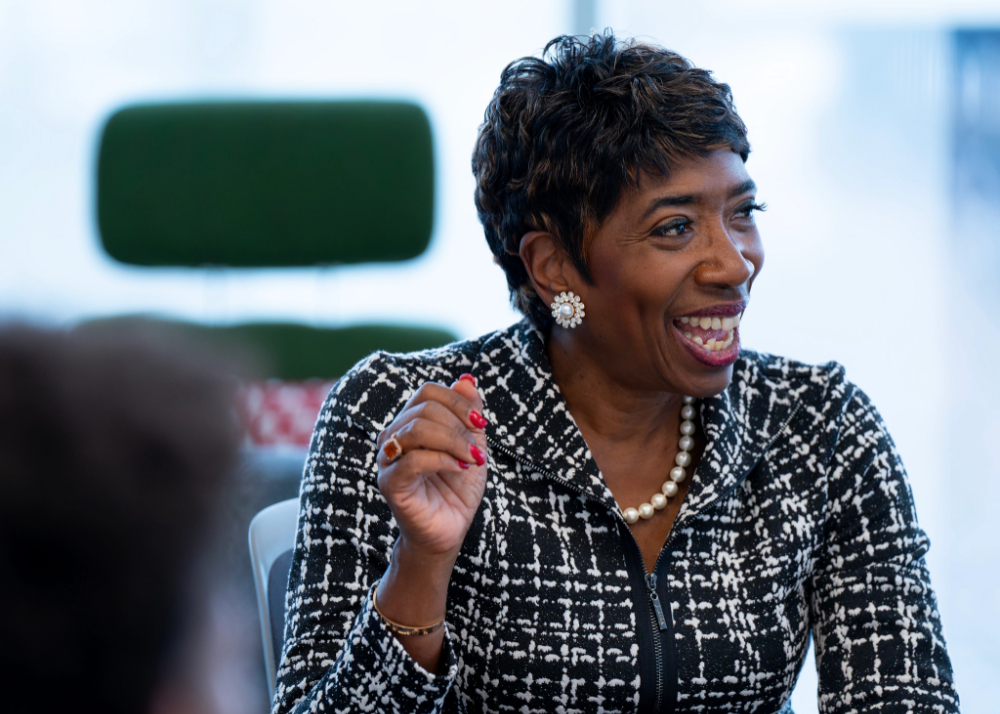 A speaker at an event.