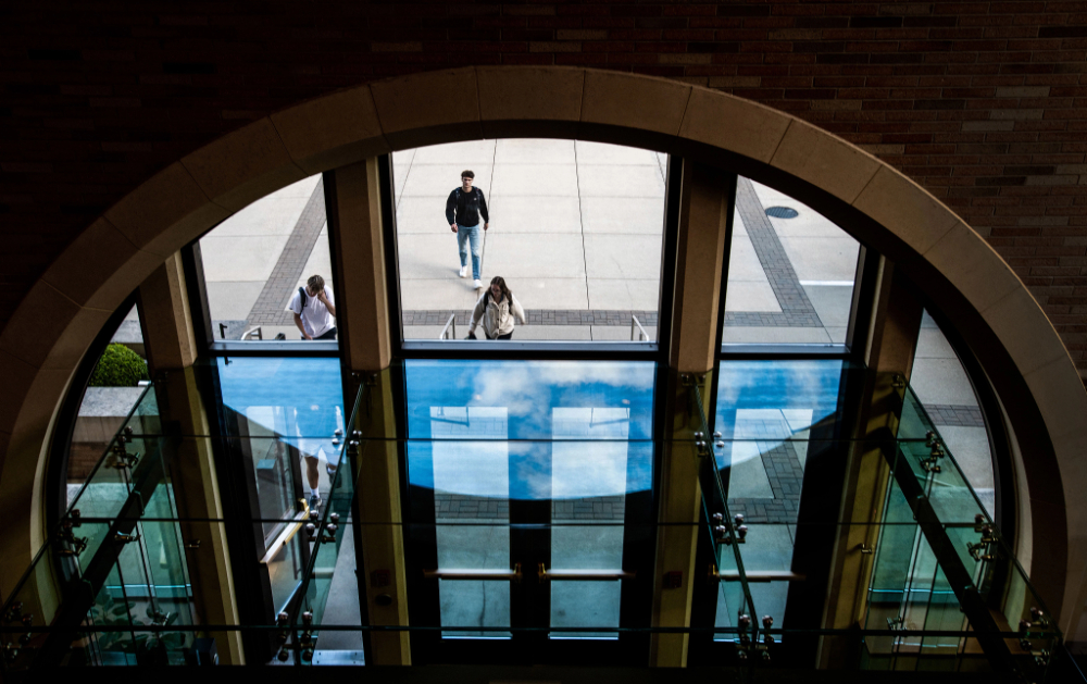 L. William Seidman Center entrance.
