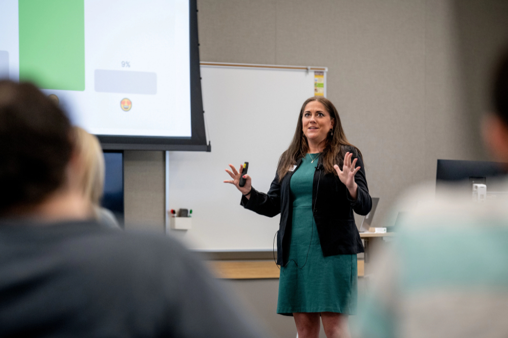 An educator presenting.