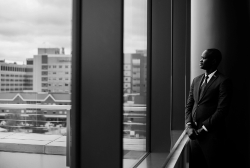 a health professional downtown