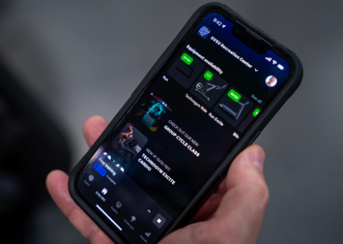 A phone with a movement science health app.