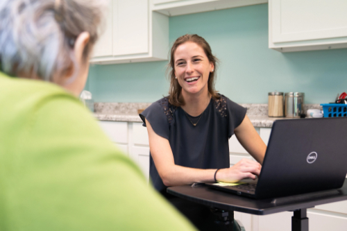 A consultation at a clinic.