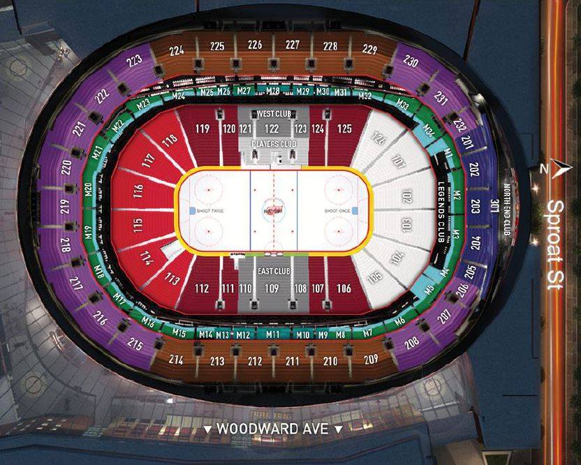 Detroit Red Wings Seating Chart