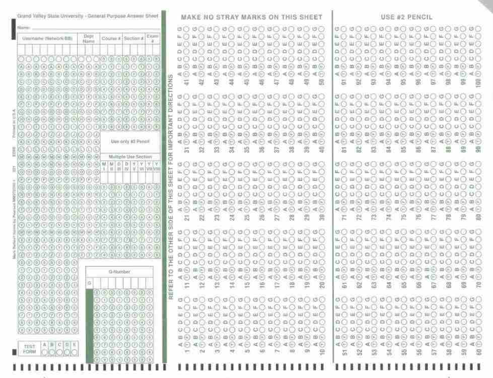 Scantron Teaching With Technology Support Grand Valley State University