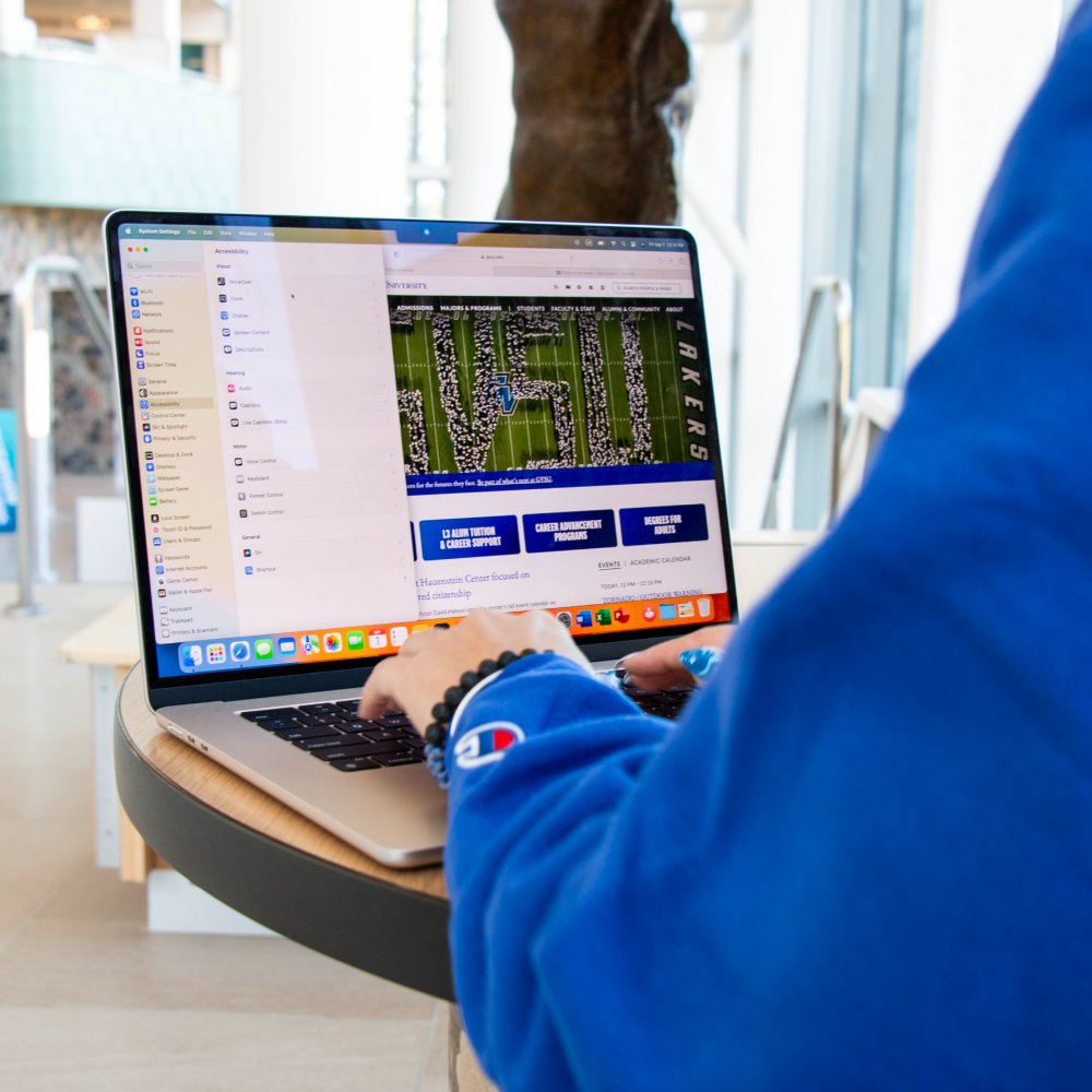 Student using MacBook