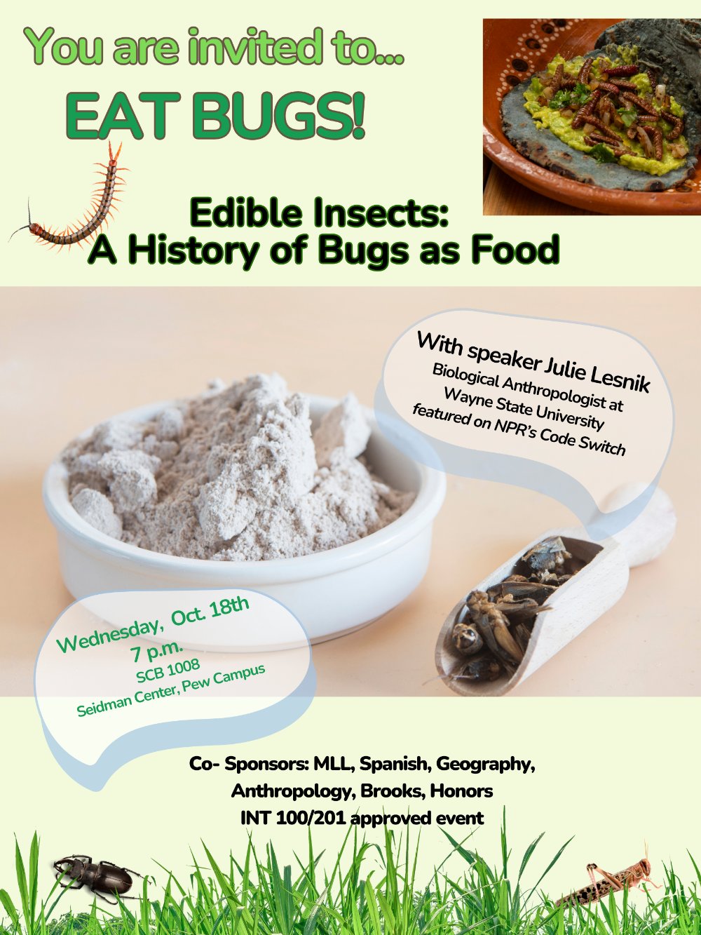You are invited to eat bugs!