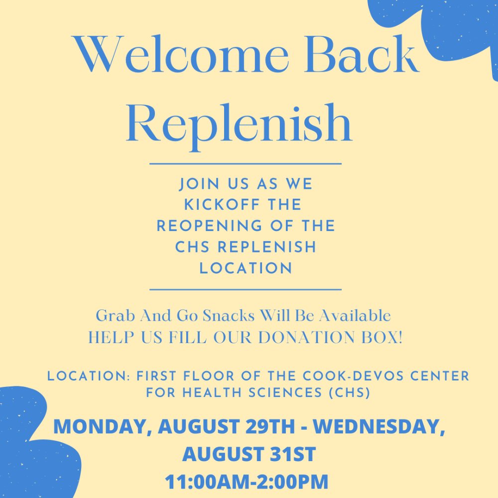 Welcome Back Replenish CHS