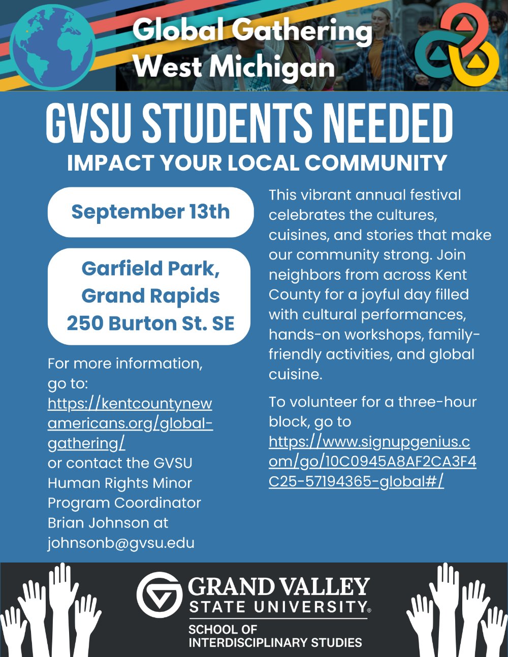 2025 Global Gathering West Michigan flyer