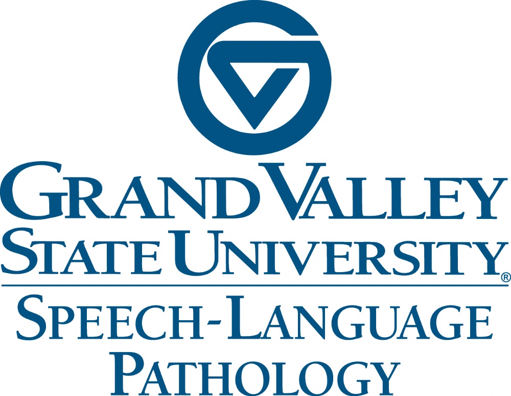 Grand Valley State University logo with Speech-Language Pathology under it