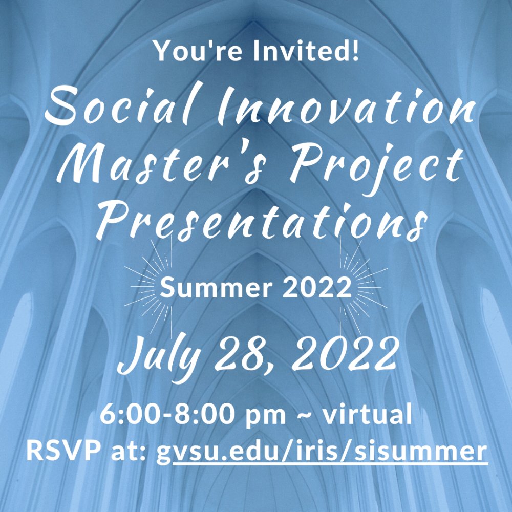 Master's Project Presentations flyer