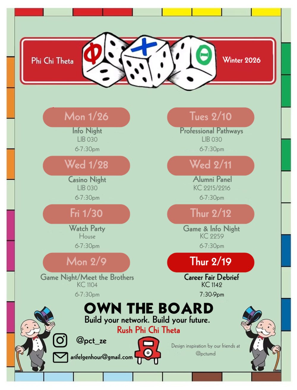 Rush Flyer Phi Chi Theta