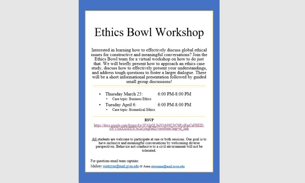 Ethics Bowl Workshop