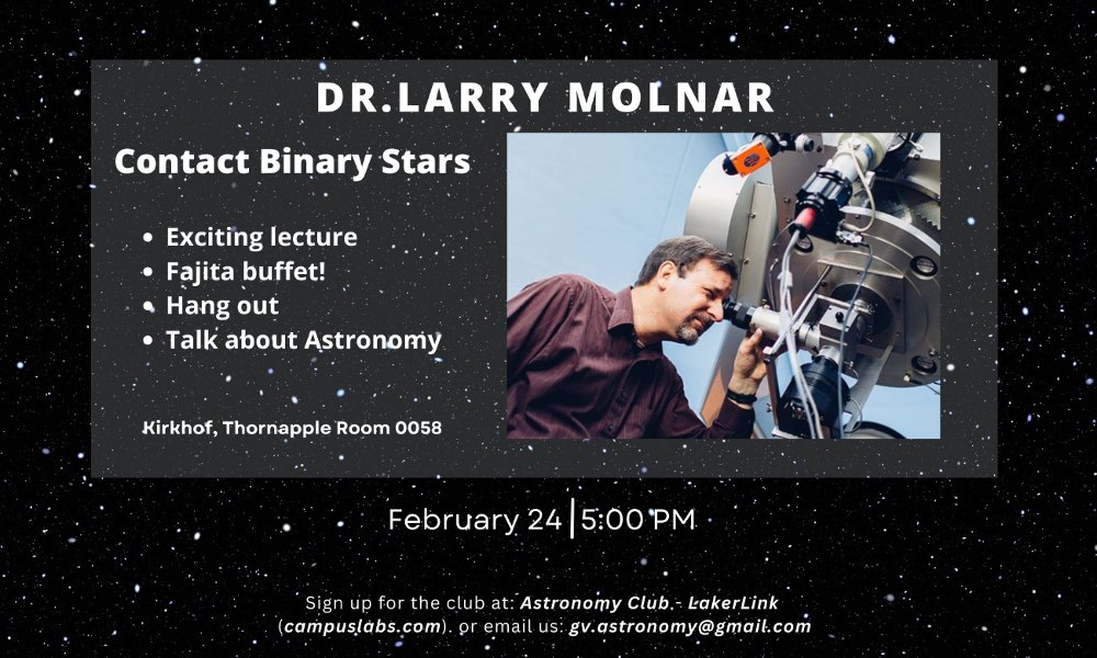 Dr. Larry Molnar: Binary Stars