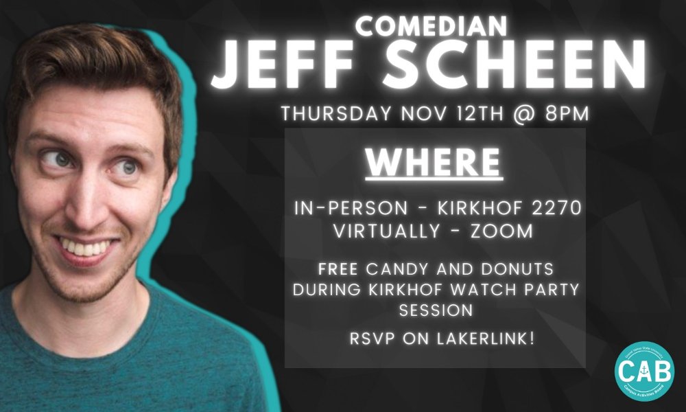 Comedian Jeff Scheen Watch Party