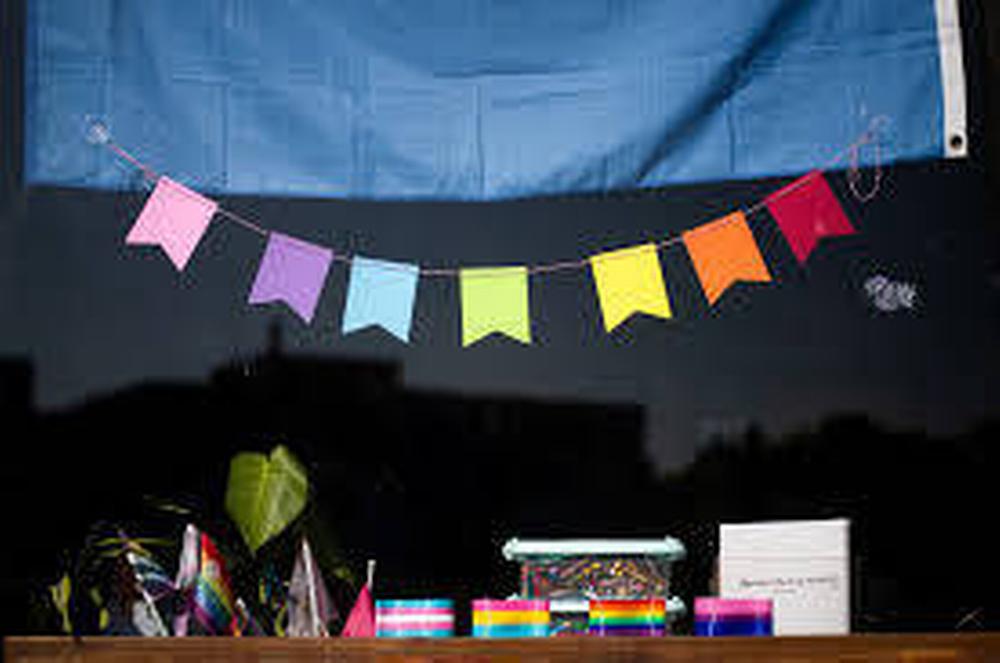 pride flags in RRC window