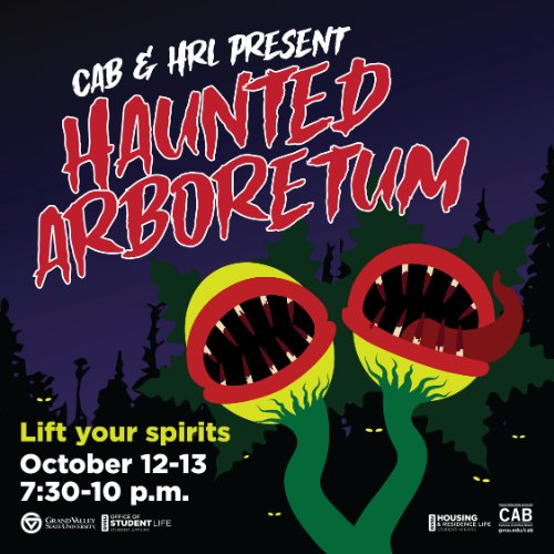 Venus Flytrap graphic highlighting Haunted Arboretum event
