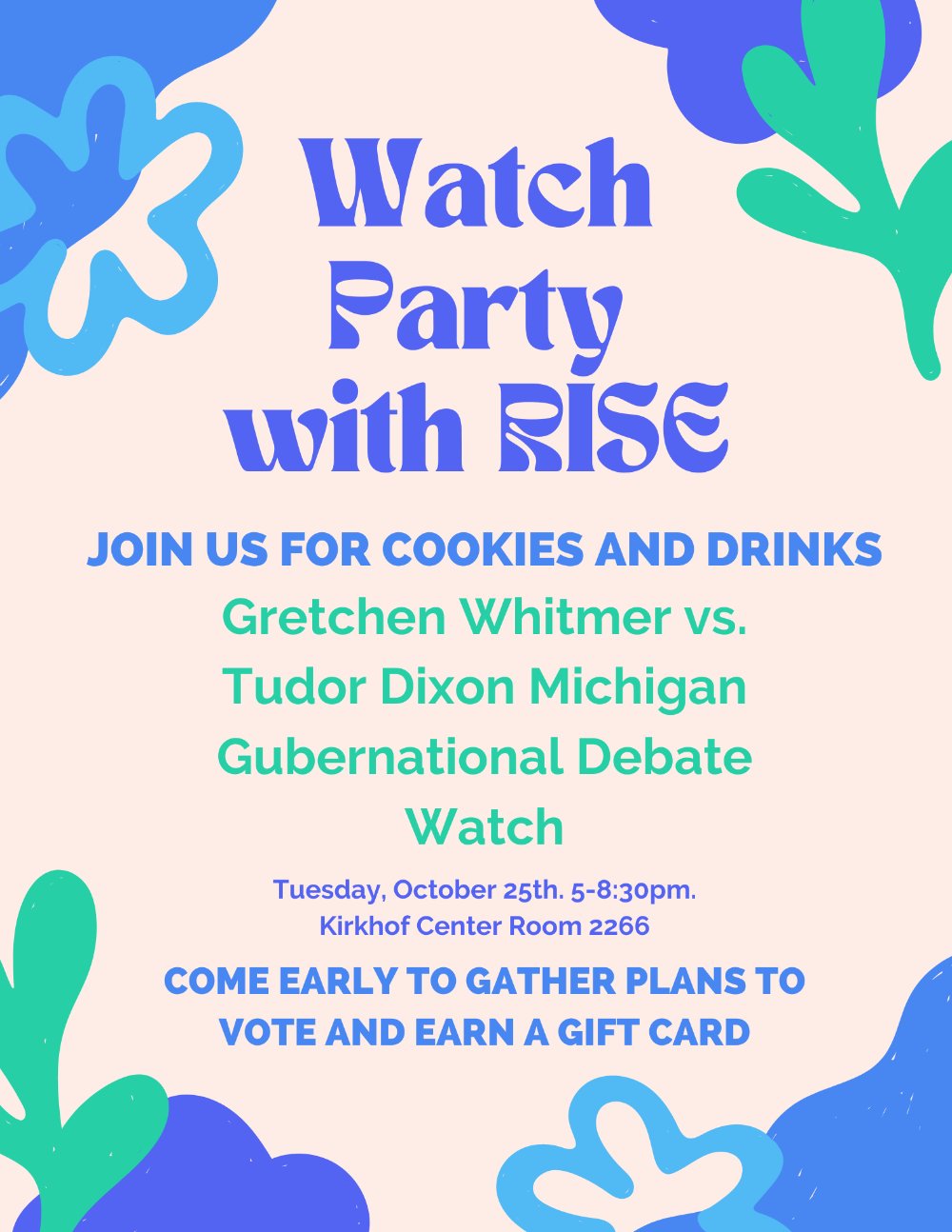 RISE watch party event flyer