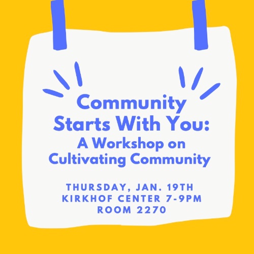 Community Starts with You Workshop Information