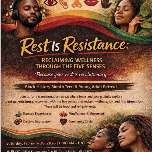 Rest Is Resistance: Reclaiming Wellness Through the Five Senses This experience centers rest, healing, joy, and liberation through simple, accessible practices grounded in