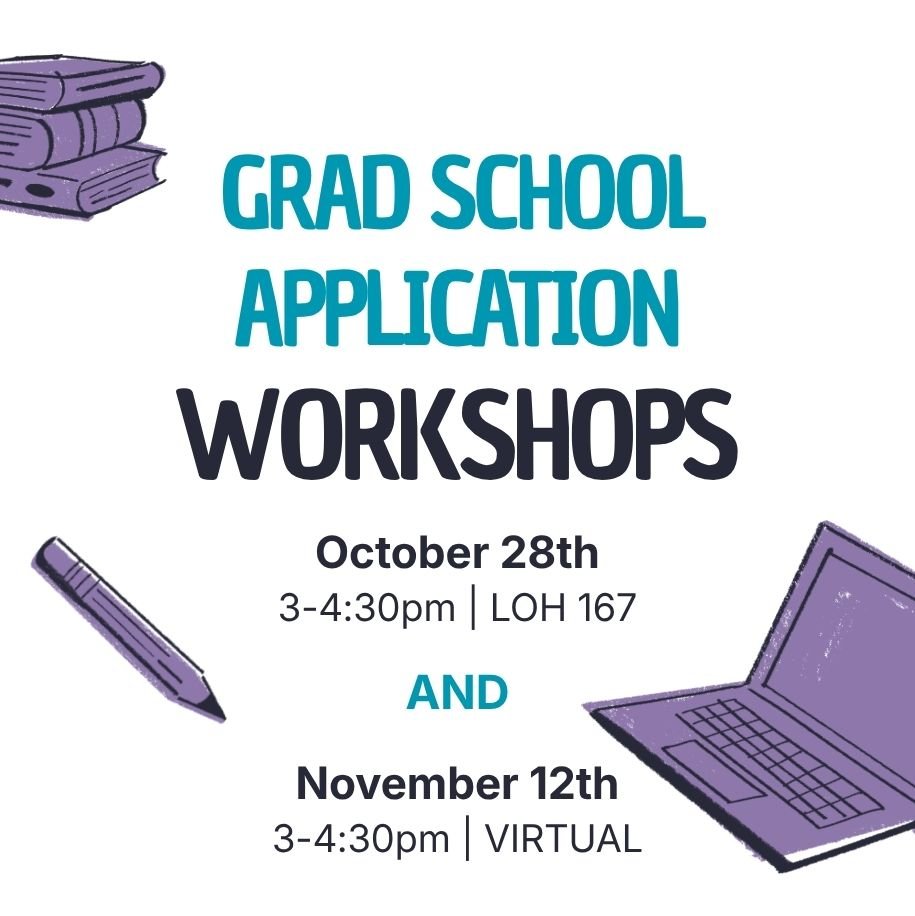 Grad school application workshop flyer