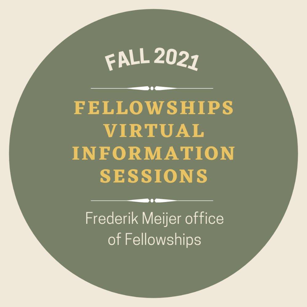 Logo of Fellowships Virtual Information Sessions Fall 2021