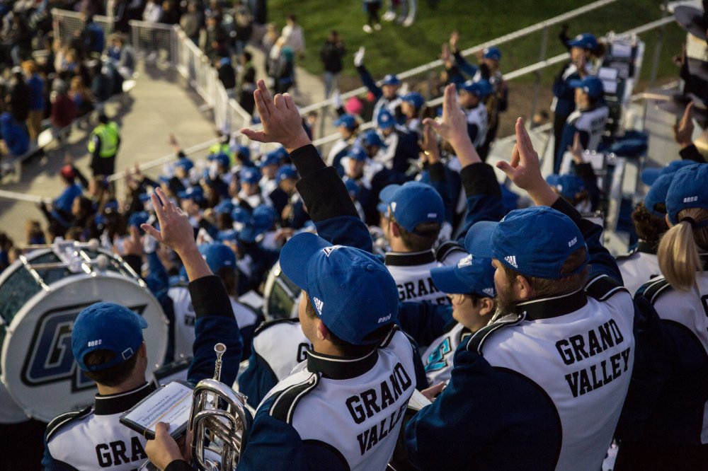 Laker Marching Band anchoring up.