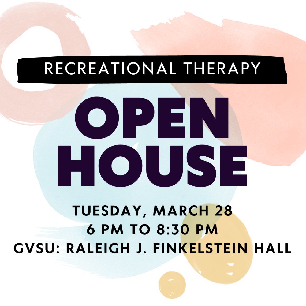 Recreational Therapy Open House will take place on Tuesday, March 28 from 6-8:30pm at Raleigh J. Finkelstein Hall.