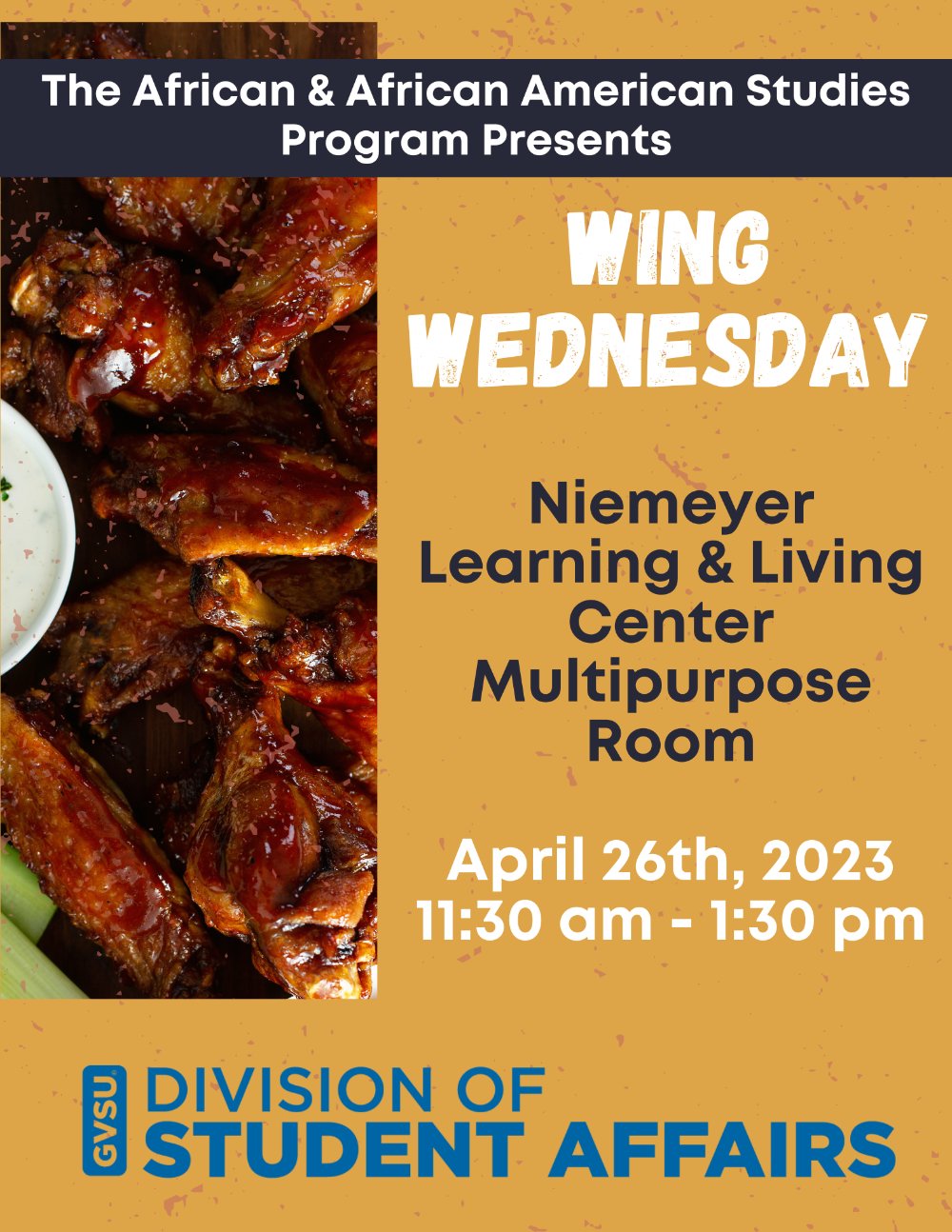 The African and African American Studies Program presents Wing Wednesday