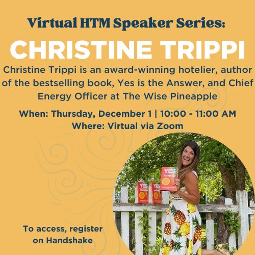 Virtual HTM Speaker Series featuring Christine Trippi
