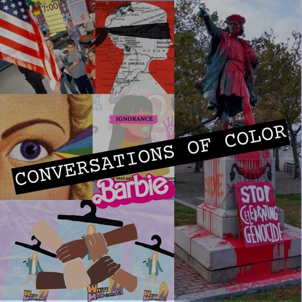 Conversation of Color and a collage of images from past events.
