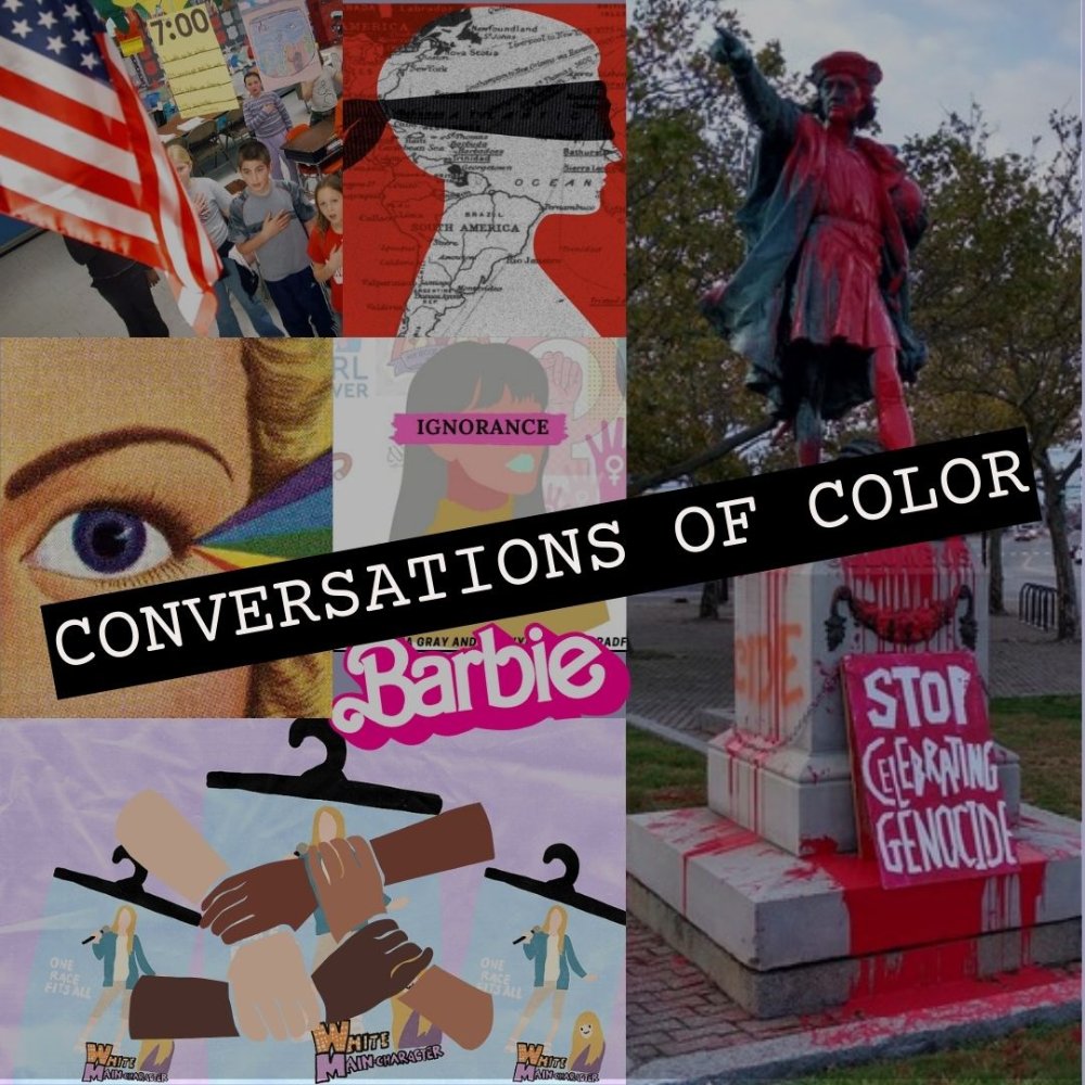 Conversation of Color and a collage of images from past events.