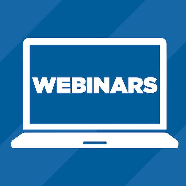 Webinars on a laptop screen