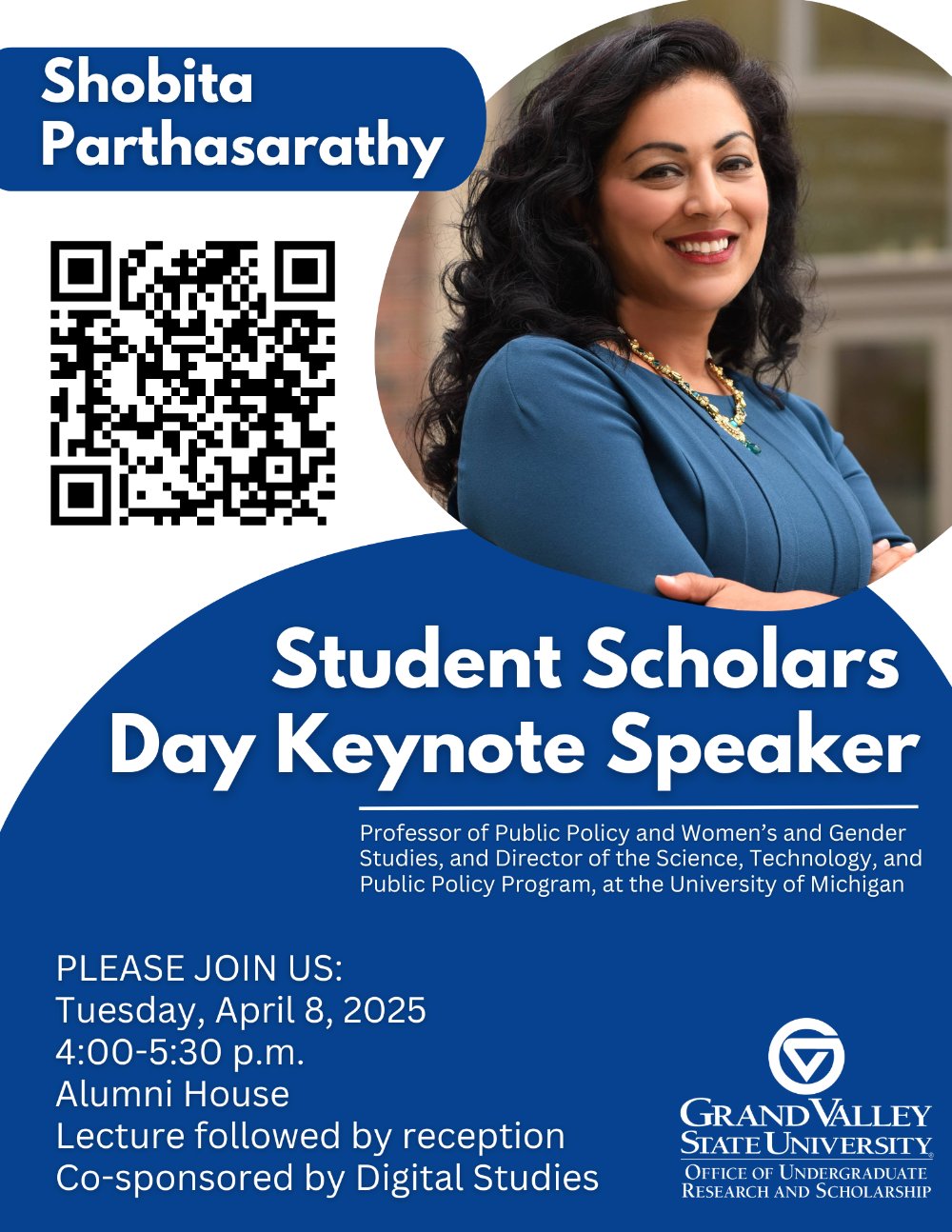 keynote speaker face and qr code