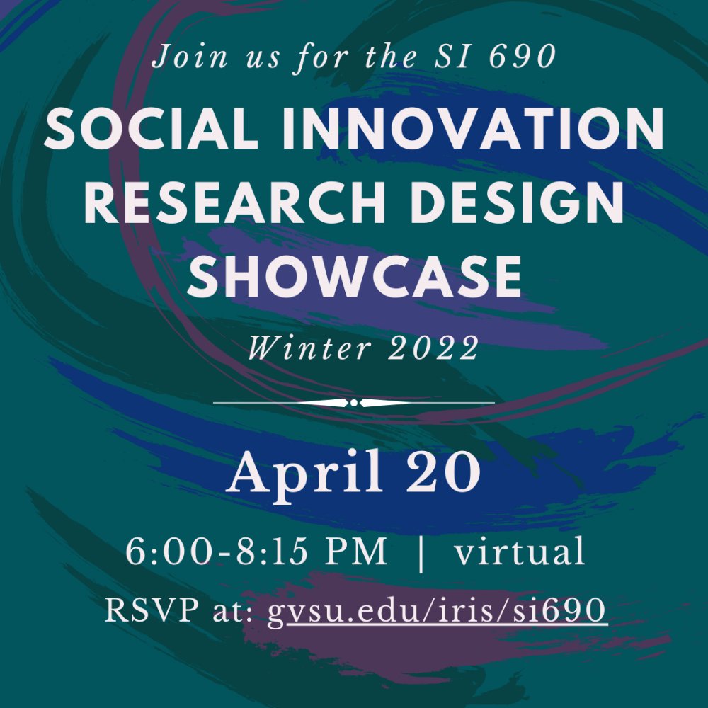 Research Design Showcase flyer with abstract paint splashes