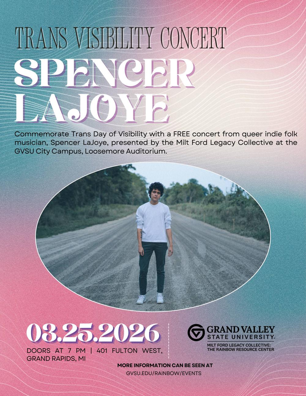 Trans Visibility Concert with Spencer LaJoye!
