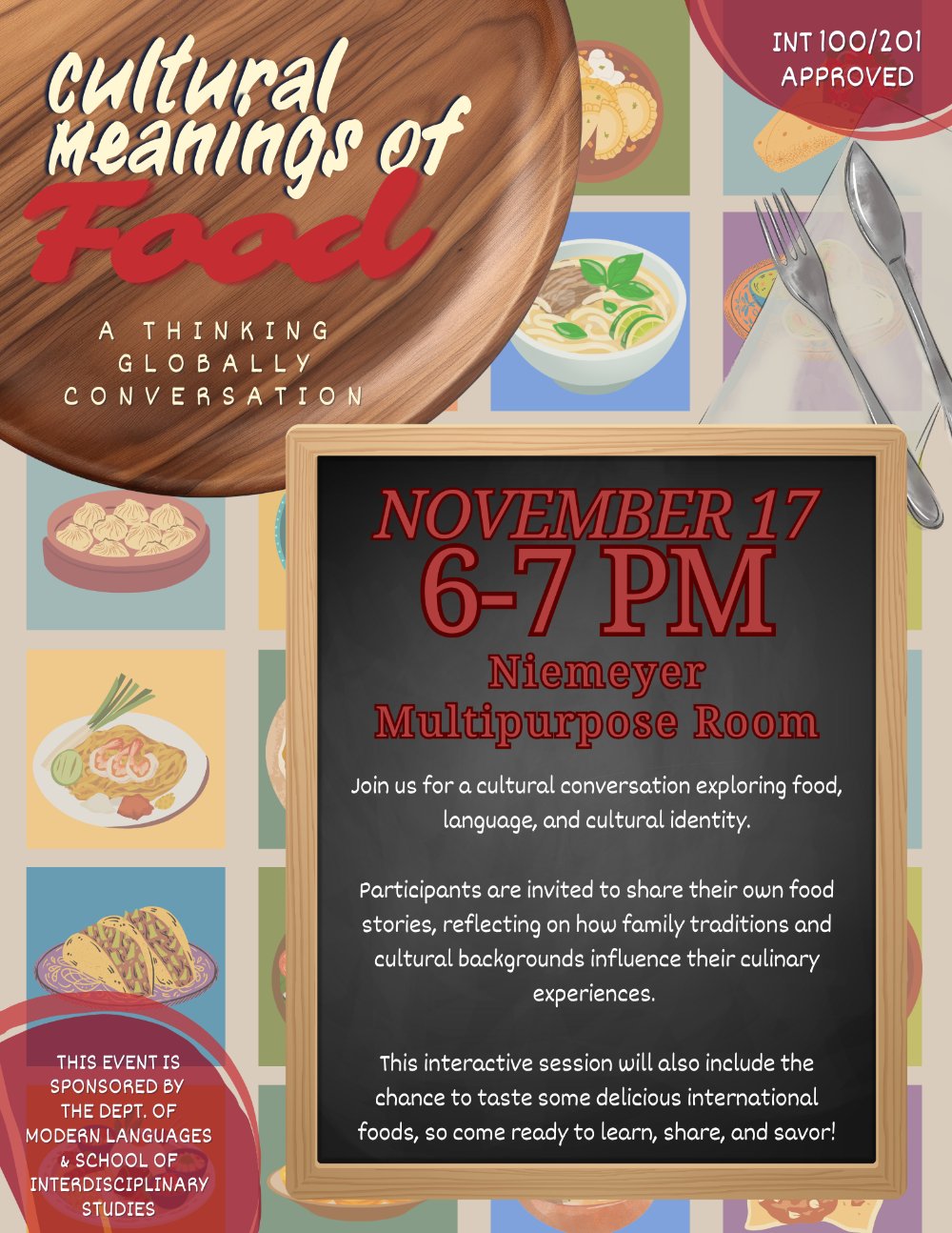 flyer for cultural meanings of food