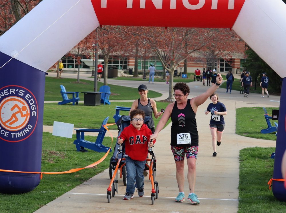 Participants finishing race