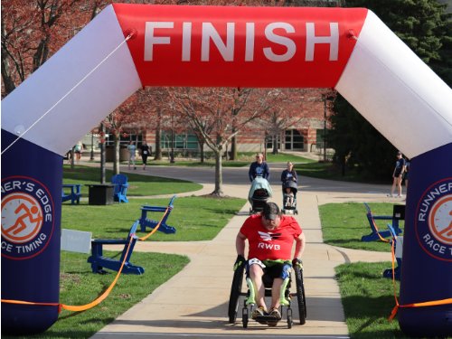 Participants finishing race