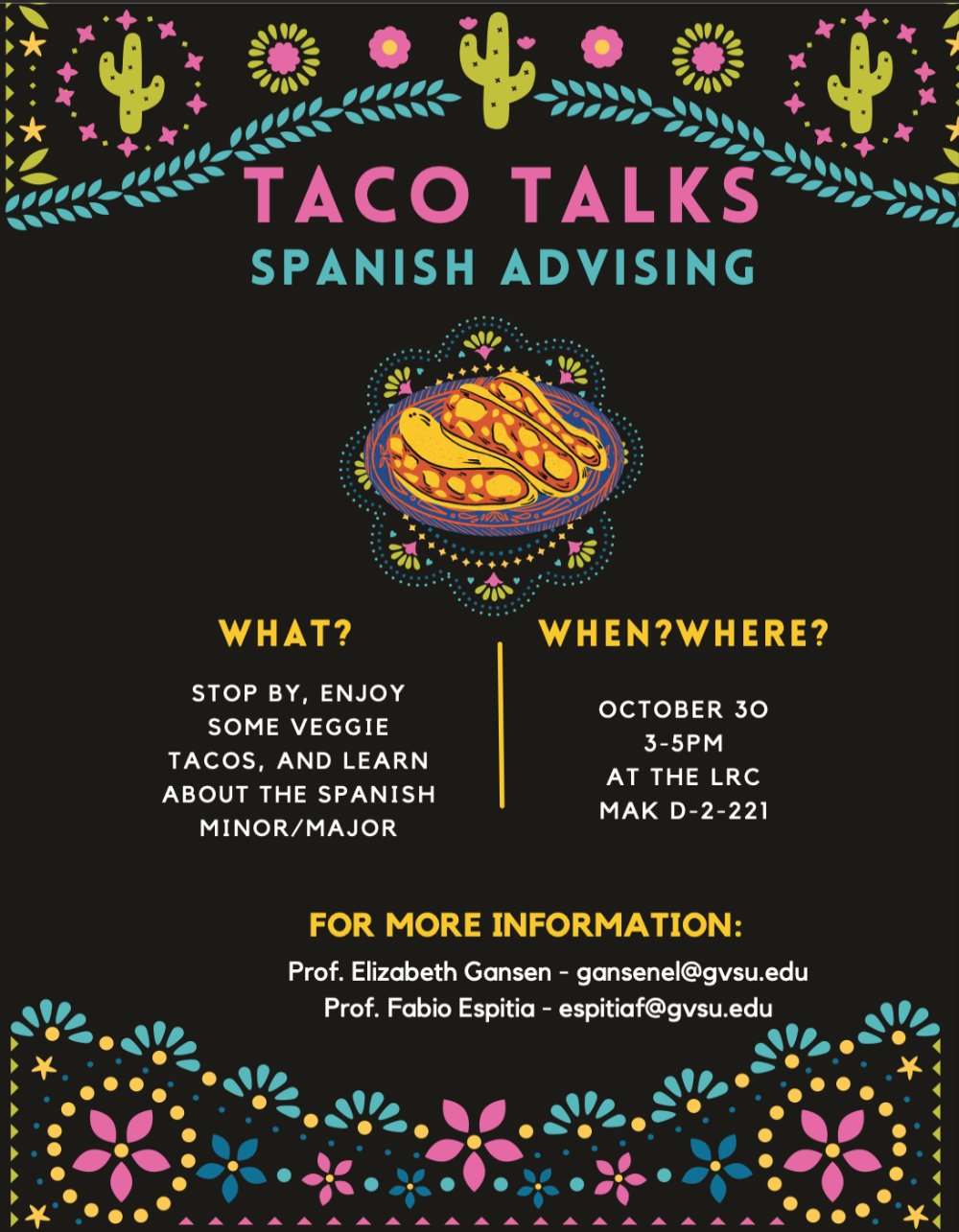 Taco Talks: Spanish Advising