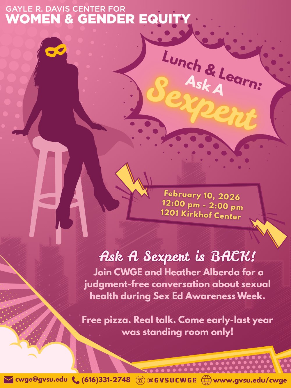 Decorative Images on Flyer for Ask A Sexpert