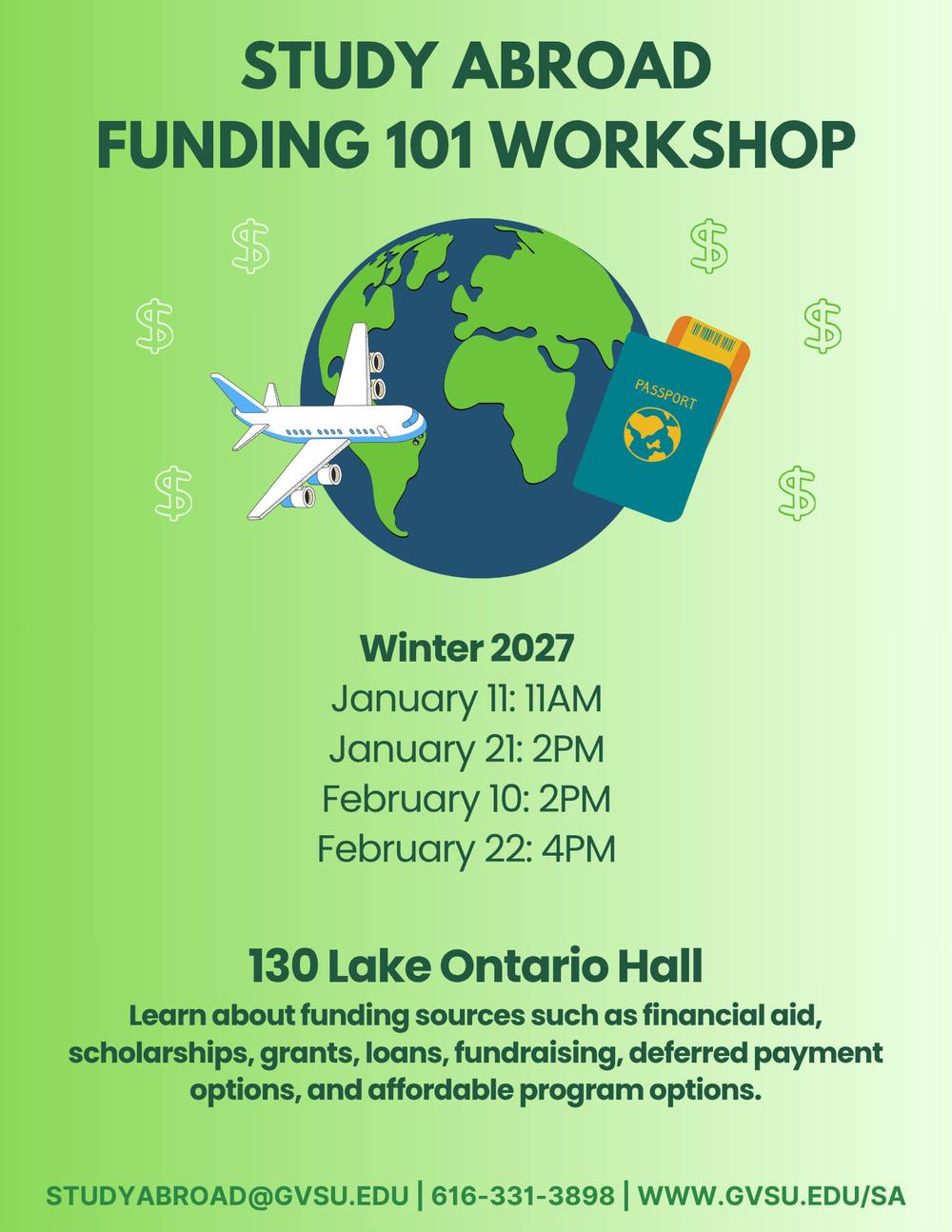 Study Abroad Funding 101 Workshop