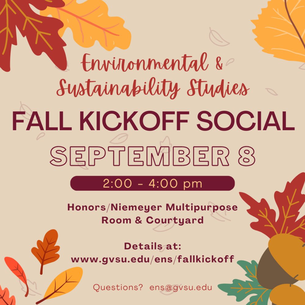 Flyer with fall-colored leaves