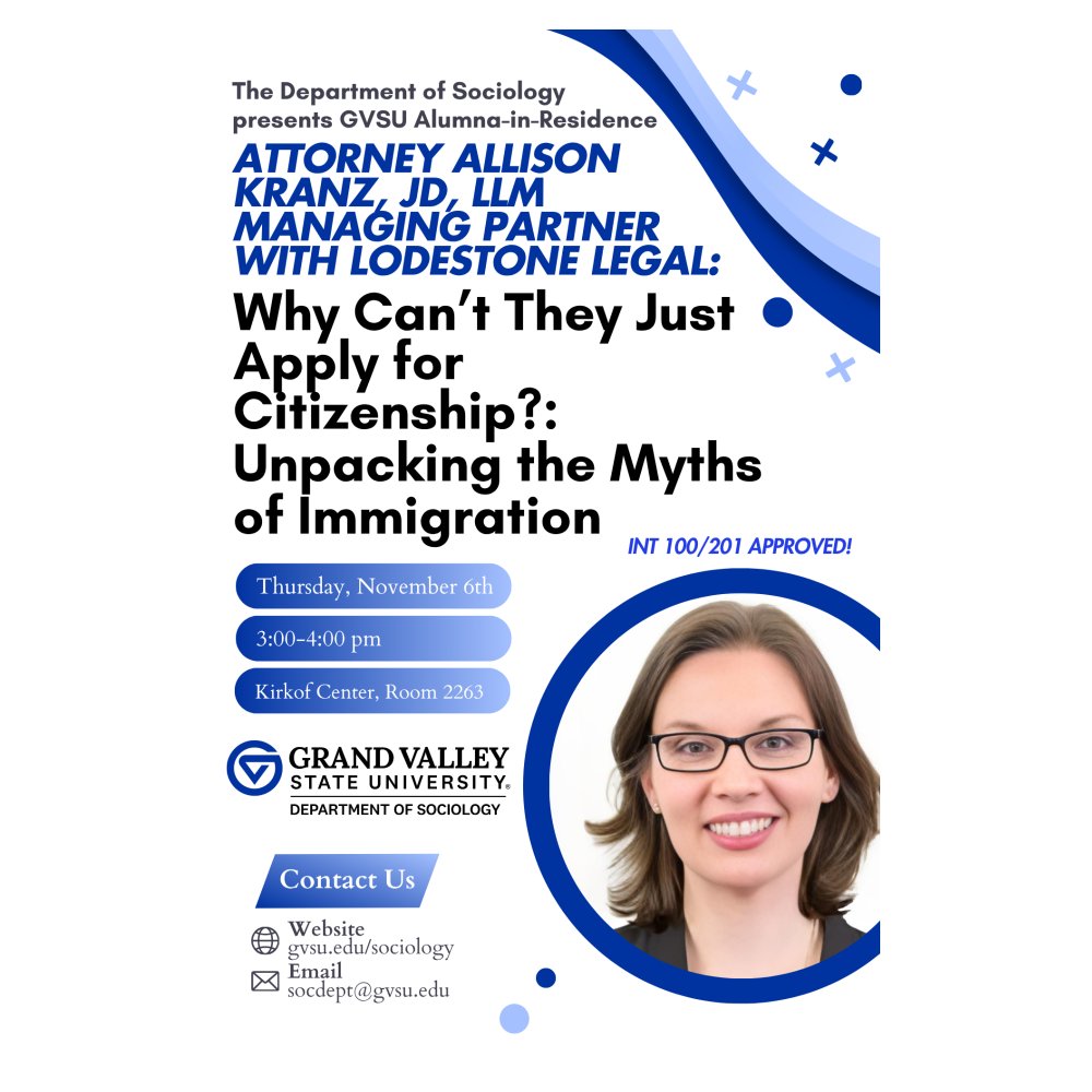 Poster detailing Atty. Allison Kranz' Event