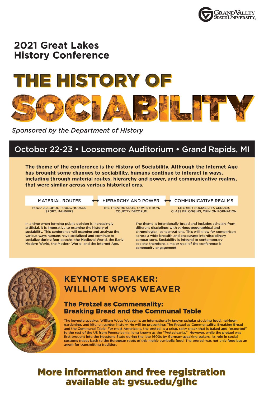 flier about great lakes history conference