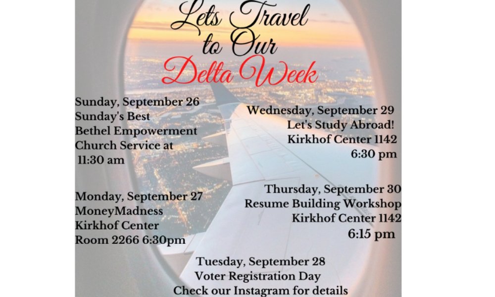 Lets Travel to our Delta Week: Lets Study Abroad!