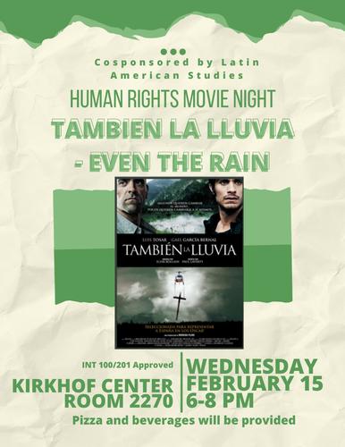 human rights movie night flyer Even the Rain